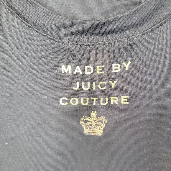 NEW JUICY COUTURE I love black gold leopard sleeveless oversized top small NWT - Picture 8 of 13